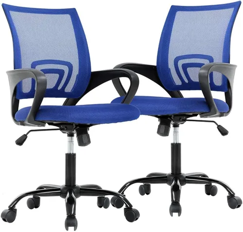 Vista 16 de Meet perfect Silla de oficina con respaldo medio, moderna silla ejecutiva de escritorio para computadora, silla giratoria con ruedas, silla