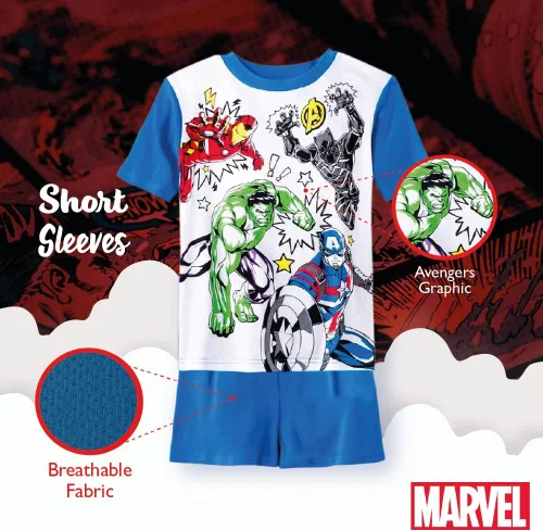 Vista 4 de Marvel Boys Team 4 Piece Sleep Set
