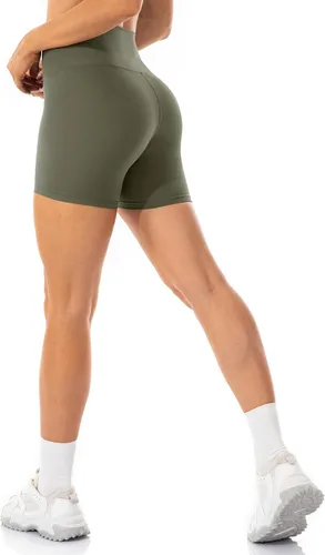Vista 2 de Lavento - shorts para ciclismo, yoga, para mujer con sensación de segunda piel, cintura alta, ultrasuave, tiro de 56 pulgadas.