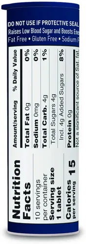 Vista 2 de TRUEplus® Tabletas de glucosa, sabor a frambuesa - Tubo de 10 ct (1)