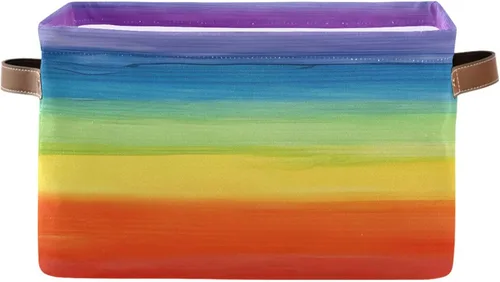 Vista 14 de Cesta de almacenamiento grande con asas para dormitorio, hogar, oficina Color 6