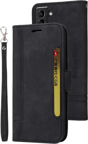 Vista 12 de Funda tipo cartera para Samsung Galaxy S20, piel sintética, con función atril, ranuras para tarjetas, funda plegable con tapa, funda protectora