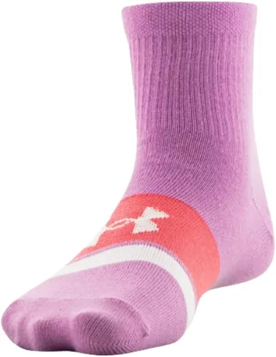 Vista 6 de Under Armour Girls Essential Lite - Calcetines ligeros para cuarto de galón, paquete de 6