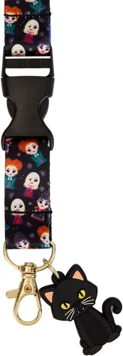 Vista 2 de Loungefly Disney Hocus Pocus Sisters - Cordón estampado con dije Binx