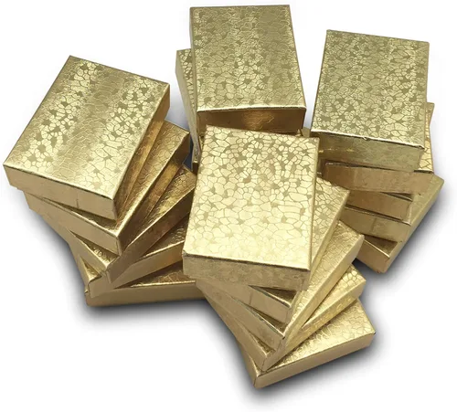 Vista 8 de TheDisplayGuys - 25 cajas de regalo de cartón con insertos - lámina dorada