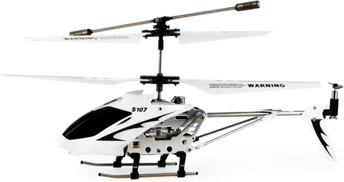 Vista 2 de Syma S107 / S107G R / C Helicóptero con giroscopio., Blanco y plateado