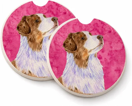 Vista 73 de Caroline's Treasures SS4767-BUCARC - Juego de 2 portavasos para automóvil, diseño de bulldog inglés, absorbentes para automóvil, portavasos