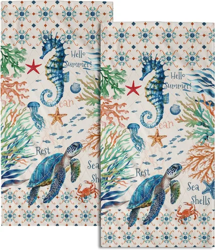 Vista 69 de Giwawa Juego de 2 toallas de mano con diseño de camión americano del 4 de julio, toallas de baño para el Día de la Independencia, suaves