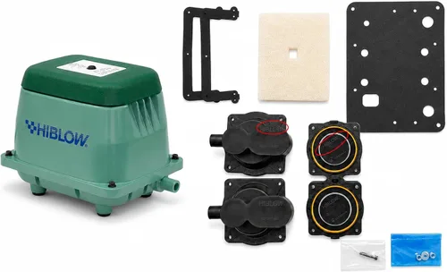 Vista 2 de HIBLOW HP-60/80 Kit de reconstrucción/reparación con tapa de filtro y juntas de base - Certificado original de fábrica