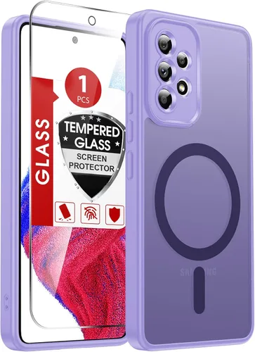 Vista 65 de LeYi Funda para teléfono Samsung-S23: protector de pantalla e imán MagSafe Púrpura