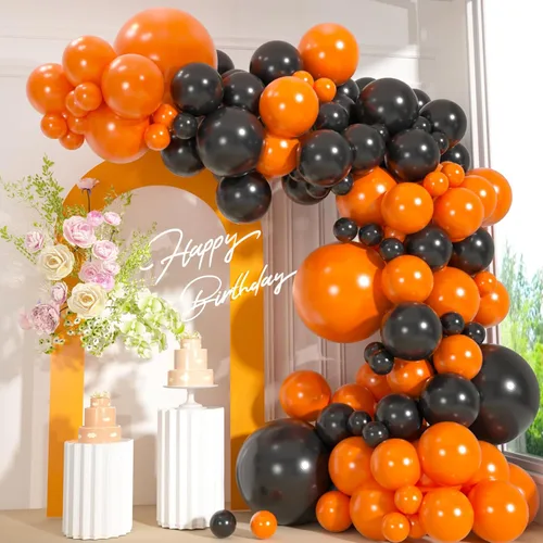 Vista 8 de 110 globos negros y dorados, globos metálicos dorados y negros de 18/12/10/5 pulgadas para graduación 2026, boda, cumpleaños, decoración de fiesta