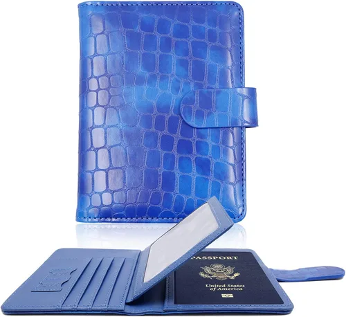 Vista 49 de Melsbrinna - Funda para pasaporte, ranuras para tarjetas, bonita funda para pasaporte para mujeres/hombres, resistente al agua con bloqueo RFID