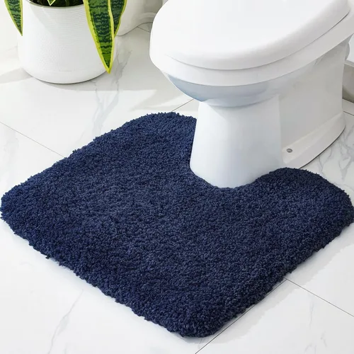 Vista 23 de Disolla - Alfombra antideslizante pequeña y esponjosa para el suelo del baño, lavable, afelpada, para ducha, absorbente, color beige, 17 x 24