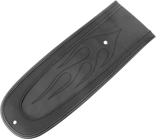 Vista 6 de Negro PU cuero llama trasero guardabarros babero para asiento solo para Harley Dyna FXD Super Glide Wide Glide