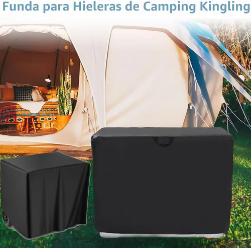 Vista 7 de Kingling Cubierta más fresca, cubierta impermeable al aire libre del hielo del balanceo del pecho de hielo con ruedas que
