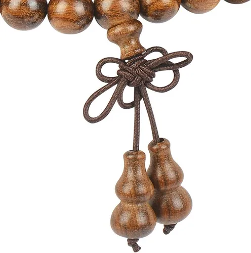 Vista 62 de Mala Beads Pulsera 108 0.315 in Meditación Sándalo Elástico..