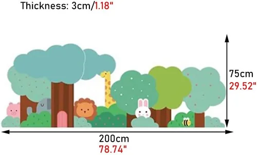 Vista 2 de Paneles de pared 3D de dibujos animados, panel de pared 3D de poliuretano, impermeable, para niños, anti-colisión, autoadhesivo, suave, acolchado