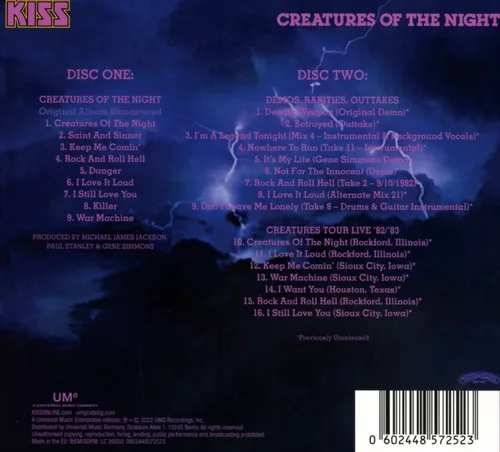 Vista 2 de Creatures Of The Night - German Logo