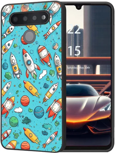 Vista 25 de Funda protectora duradera para LG Stylo 6 para LG Stylo 6 2020 6.8 pulgadas, diseño de hojas de aguacate