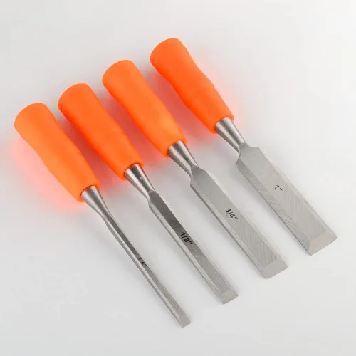 Vista 2 de ATE Pro. USA - Juego de 4 cinceles de madera, carpintería, hoja de borde afilado de acero CR-V tratada térmicamente, 1/4", 1/2", 3/4", cinceles