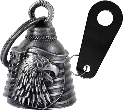 Vista 11 de Dream Apparel Campana de Motocicleta Ángel Guardián Aleja Gremlins, Campana de Motociclista para Hombres Mujeres Motociclistas, Regalo de Buena