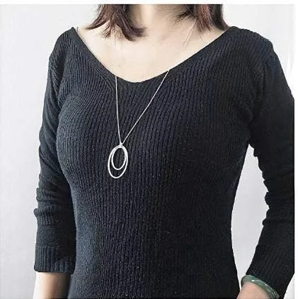 Vista 2 de Collar con colgante de plata esterlina S925 para mujer, Plata de ley S925