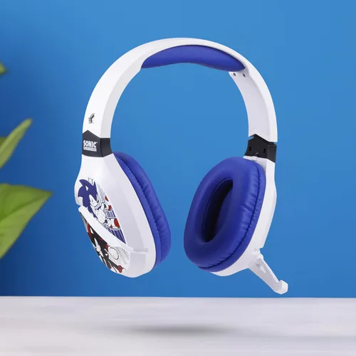 Vista 4 de Sonic The Hedgehog - Auriculares inalámbricos para juegos con Bluetooth, baja latencia, almohadillas acolchadas, micrófono Boom para PC, teléfono