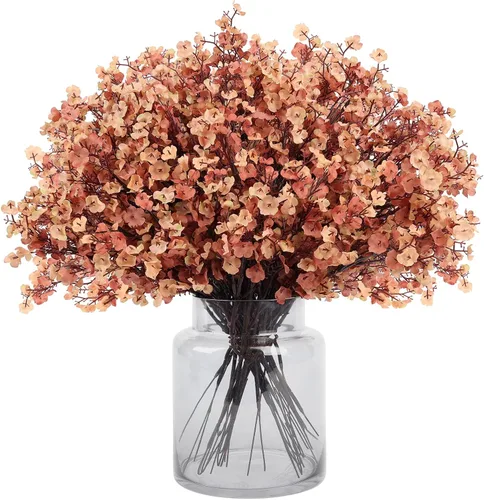 Vista 7 de MACTING 24 flores artificiales de aliento de bebé a granel, resistentes a los rayos UV, flores de seda sintética de gypsophila para jarrón, boda Azul
