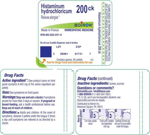 Vista 9 de Boiron Histaminum Hydrochloricum Medicina homeopática para alergias, 200 ck, blanco, 80