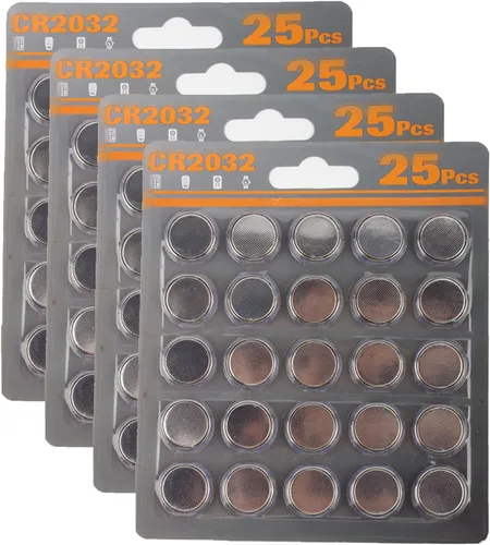 Vista 2 de 200pcs 2032 Batería, CR2032 batería de litio 3V moneda, CR2032 3V batería para llavero, batería de litio CR2032