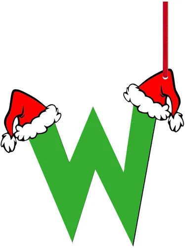 Vista 36 de Decoraciones de Navidad - Letras de adorno de la A a la Z para el árbol, adornos colgantes del alfabeto de Navidad de bricolaje (A)