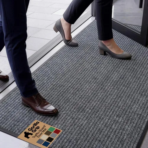 Vista 29 de GORILLA GRIP Traffic Guard - Tapete resistente para interiores y exteriores Negro
