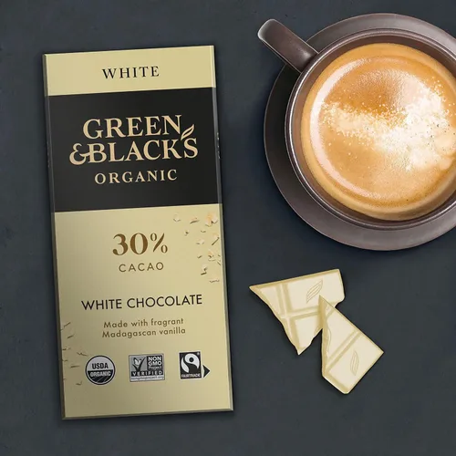 Vista 6 de Green & Black 's - Barra de chocolate blanco orgánica, 30% cacao, 10 barras de 3.17 onzas