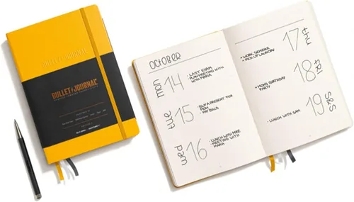 Vista 18 de LEUCHTTURM1917 The Official Bullet Journal Edition 2 - Cuaderno construido para BuJo, tamaño mediano A5 204 páginas de papel de 4.23 oz/m², con guía