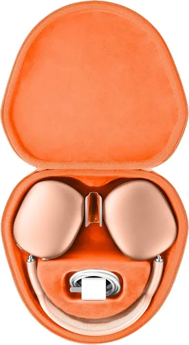 Vista 21 de co2CREA Funda rígida con modo de sueño, reemplazo para auriculares Apple AirPods Max inalámbricos de diadema (Funda negra)