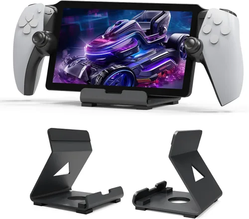 Vista 2 de Levigo Soporte de escritorio para controlador de juegos, compatible con PlayStation Portal/ASUS ROG Ally/Steam Deck/Switch, accesorios para Negro