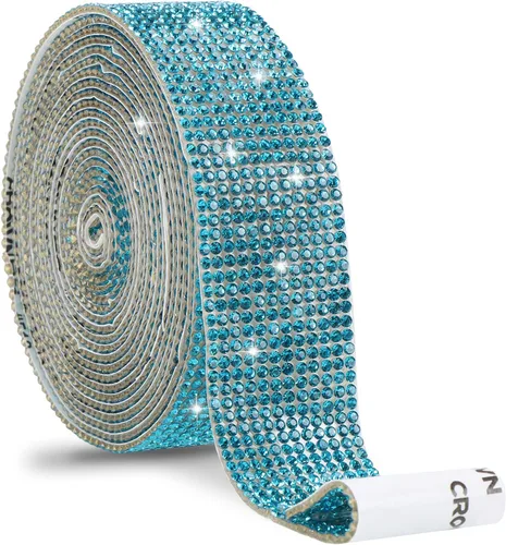 Vista 27 de Cinta de cristal autoadhesiva, calcomanías de diamantes de imitación para envoltura de regalos, manualidades, proyectos de decoración, bodas Negro