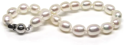 Vista 2 de hinsongayle AAA 88,5mm Oval Pulsera de agua dulce perla cultivada 7.5" -sterling Plata Varios
