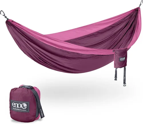 Vista 14 de ENO Eagles Nest Outfitters - Hamaca DoubleNest, portátil para dos Aqua Zafiro Ámbar