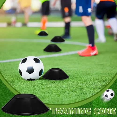 Vista 4 de 12 piezas mini conos de fútbol para deporte agilidad disco conos de fútbol entrenamiento para ejercicios de agilidad deportes fútbol fútbol
