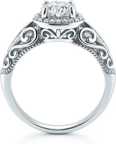 Vista 4 de BERRICLE Sterling Silver CZ Solitaire Wedding Engagement Promise Rings for Her, Round Cubic Zirconia Ring for Women