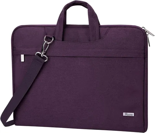 Vista 15 de Voova Bolsa para laptop de 13 14 pulgadas, funda impermeable para computadora con correas para el hombro y asa compatible con MacBook Air 13 Negro