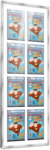 Vista 41 de Poster Palooza Marco de cómics con paspartú para 1 cómic de grado CGC, CBCS o PGX, marco de cómic de bronce para cómic de 8.125 x 13 pulgadas
