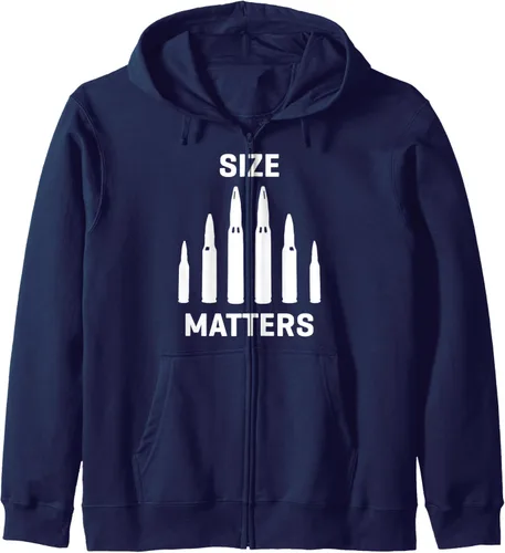 Vista 3 de Size Matters Bullet Gun - Sudadera con capucha y cremallera, Negro