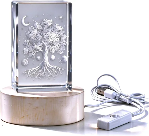 Vista 6 de Lámpara de mariposa, 2.36 pulgadas 3D K9 bola de cristal luz