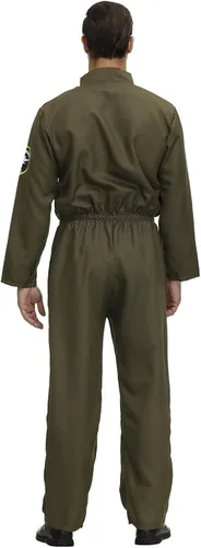 Vista 3 de Jutrisujo Disfraz de astronauta para adultos, traje espacial para hombre, traje espacial explorador, traje de vuelo para cosplay, Halloween