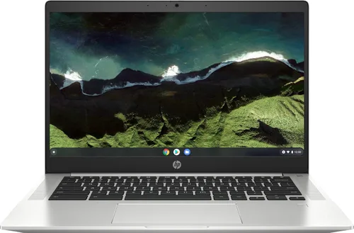 Vista 9 de HP Laptop Chromebook 14, Intel Celeron N4120, 4 GB de RAM, 64 GB eMMC, pantalla HD de 14 pulgadas, Chrome OS, diseño delgado, gráficos 4K, batería