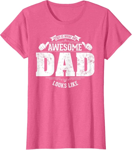 Vista 22 de This is what a awesome dad looks like vintage style design T-Shirt, Negro