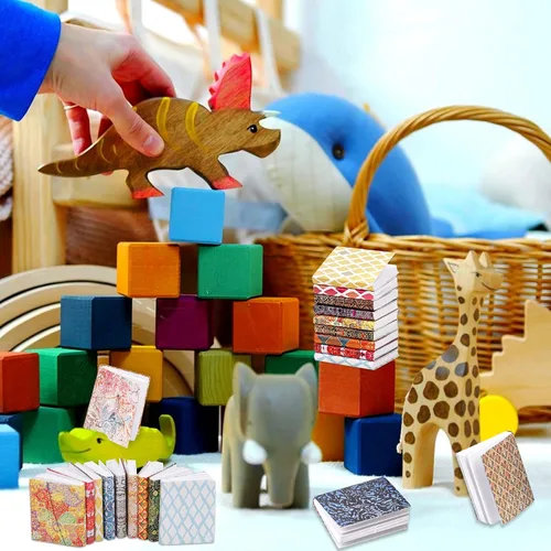 Vista 7 de 20 libros en miniatura para casa de muñecas a escala 1:12, mini libros para casa de muñecas, accesorios surtidos para casa de muñecas, suministros