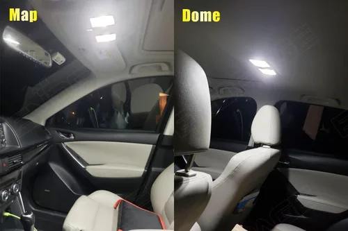 Vista 3 de Kit de 9 luces LED CX5 para interior Mazda CX-5 2013 2014 2015 2016 2017 2018 2019 2020 2021 blanco 6000K paquete de iluminación LED interior +